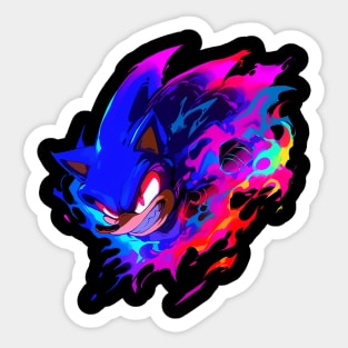 angry sonic Sticker